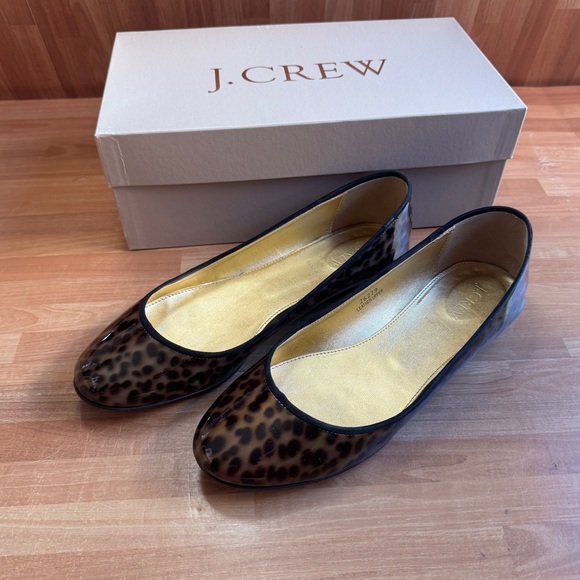 J. Crew Shoes - J.Crew Kelcey patent tortoise ballet flats.size 8
